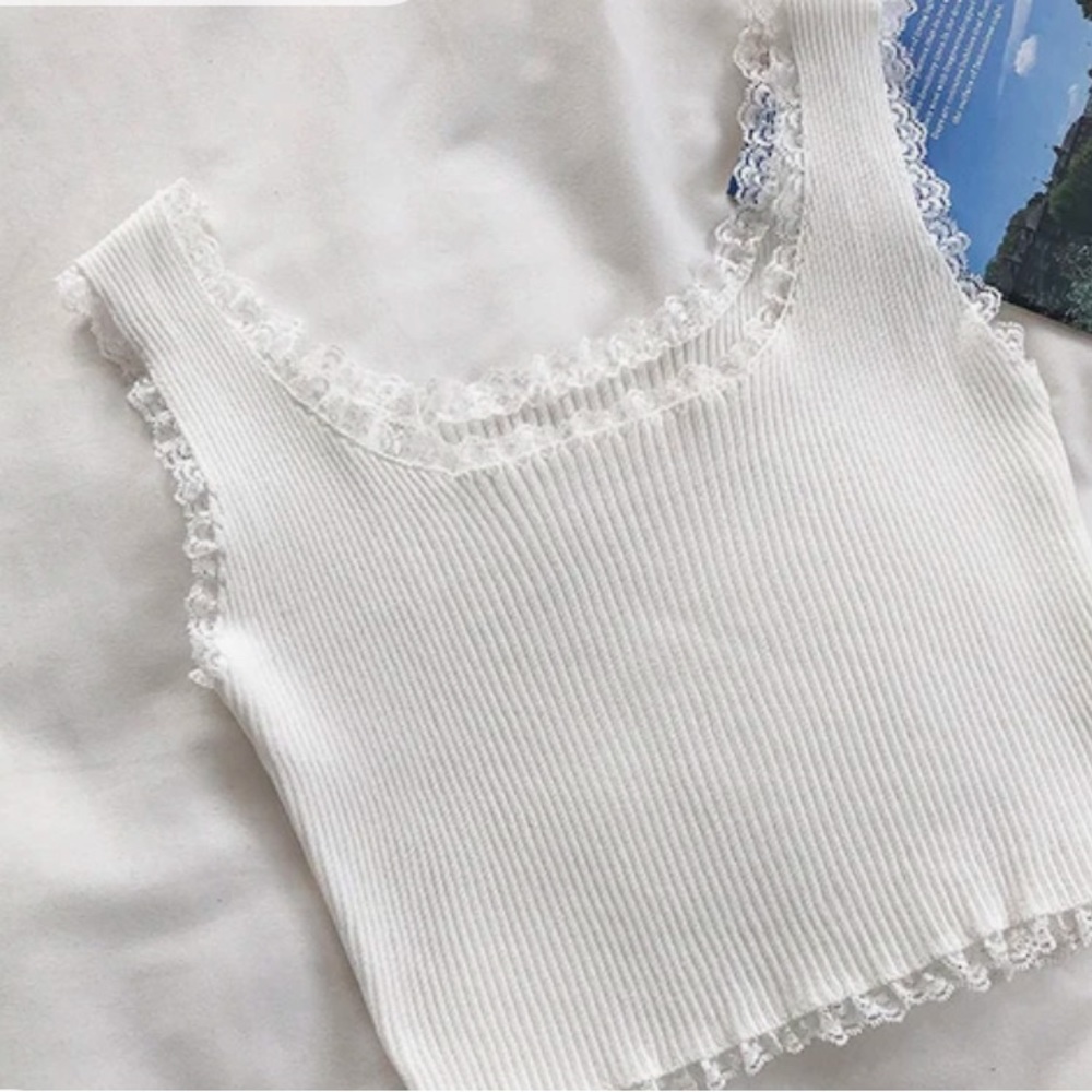 White Lace Tank Top